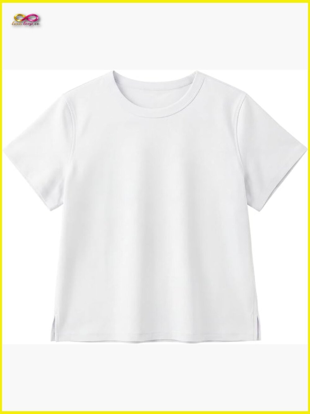 Crewneck Short Sleeve Crop Tee Soft Cotton Basic Casual Summer Y2K Top